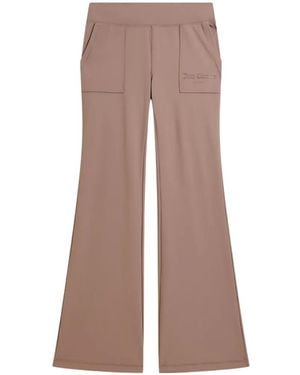 Juicy Couture Logo-Print Flared Track Trousers - Brown