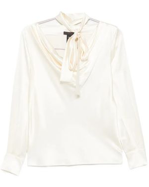 Max Mara Blusa Con Detalle De Pañuelo - Blanco