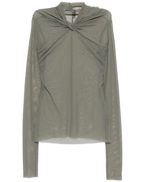 Rick Owens Kairo Twisted Long-Sleeve Top - Green