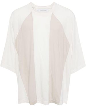 Julius Panelled Cotton T-Shirt - White