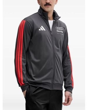 adidas Audi Revolut F1 Team Logo-Print Zip-Up Jacket - Gray