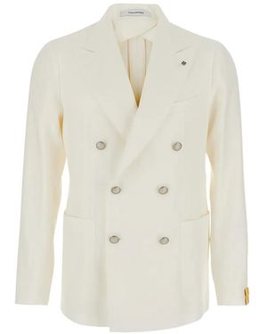 Tagliatore Montecarlo Double-Breasted Blazer - White