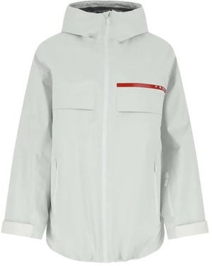 Prada Giacca Gore-Tex Con Cappuccio - Bianco
