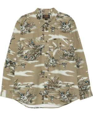 Filson Bird-Print Cotton Shirt - Natural