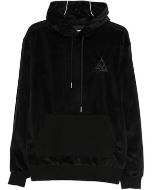 Les Hommes Logo-embroidered Hoodie - ブラック
