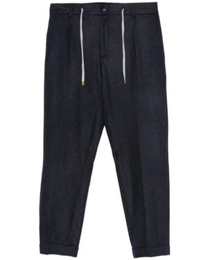 Arte' Pantalon En Laine Roma À Lien De Resserrage - Blue