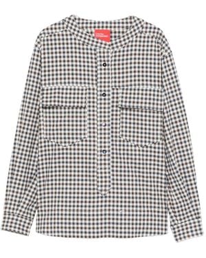 ..,merci Check-Print Shirt - White