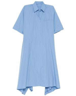 JNBY Abito Asimmetrico A Righe - Blu