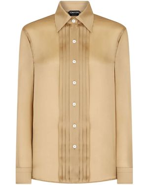 Tom Ford シルクシャツ - ナチュラル