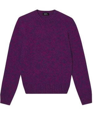 A.P.C. Jersey Maurane con cuello redondo - Morado
