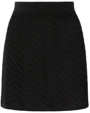 Missoni Chevron-Knit Mini Skirt - Black