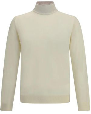 Cruna Mock-Neck Long-Sleeved Sweater - White