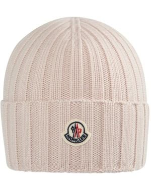Moncler リブニット ビーニー - ナチュラル