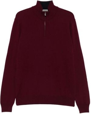 Corneliani Pullover mit Reißverschluss - Rot