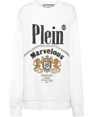 Philipp Plein Felpa Con Decorazione - Bianco