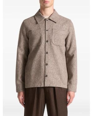 Manière De Voir パッチポケット シャツ - ブラウン