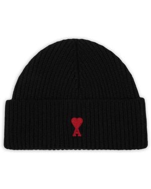 Ami Paris Beanie Hat - Black