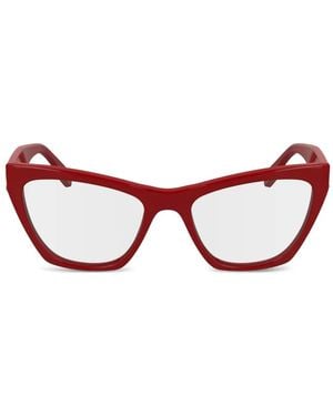 KARL LAGERFELD Butterfly-Frame Glasses - Red