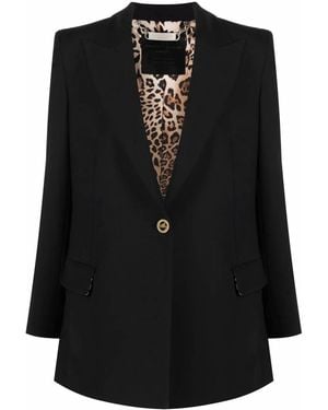 Philipp Plein Peaked Lapel Blazer - Black