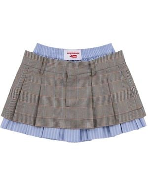 Charles Jeffrey Aberdeen Mini Skirt - Gray