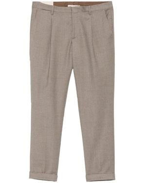 Briglia 1949 Tiberio Pleated Turn-Up Trousers - Grey