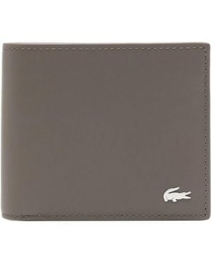 Lacoste Medium Fg Leather Bi-Fold Wallet - Grey