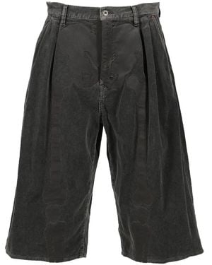 Doublet Pleated Corduroy Shorts - Gray