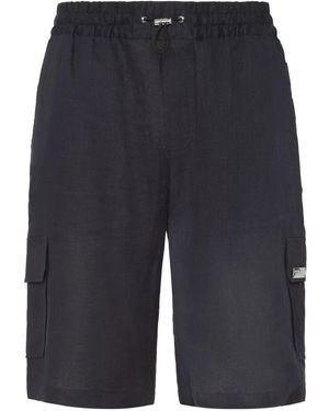 Philipp Plein Coolkid Cargo Shorts - Blue