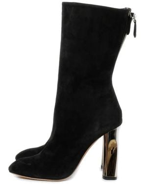 McQueen Sculpted-Heel Ankle Boots - Black