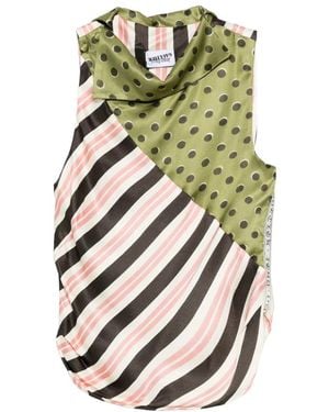 Jean Paul Gaultier Cowl-Neck Tank Top - White