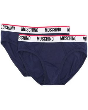 Moschino ロゴウエスト ブリーフセット - ブルー