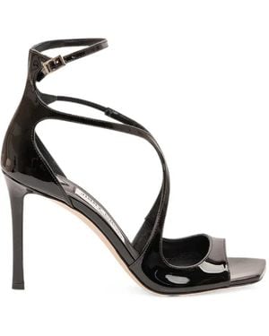 Jimmy Choo Azia Patent-Finish Sandals - Black