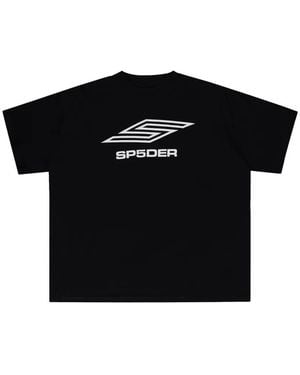Sp5der Logo-Print T-Shirt - Black
