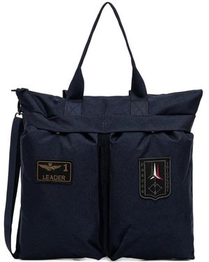Aeronautica Militare Helmet Patch Tote Bag - Blue