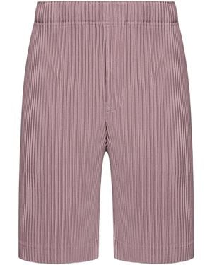 Homme Plissé Issey Miyake Pleated Shorts - Purple