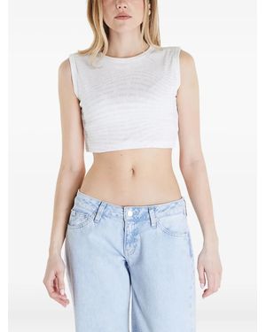 Calvin Klein Logo-Print Tank Top - Blue