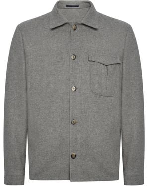 Franzese Collection Button Patch-Pocket Jacket - Grey