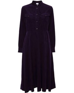 Aspesi Corduroy Cotton Dress - Blue
