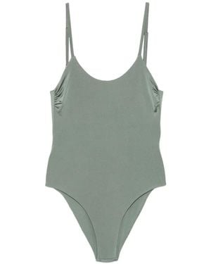 MOUTAKI Scoop-Neck Ruched Swimsuit - Green