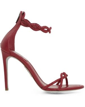 Rene Caovilla Braid Heeled Sandals - Pink