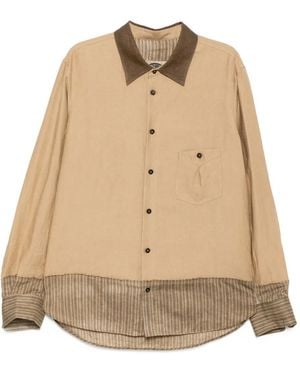 Ziggy Chen Striped Shirt - Natural
