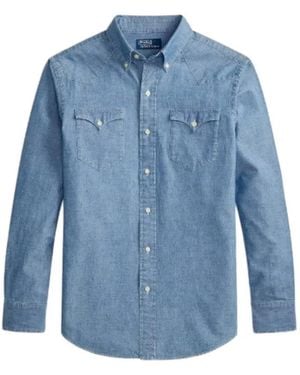 Polo Ralph Lauren Buttoned-Pocket Denim Shirt - Blue
