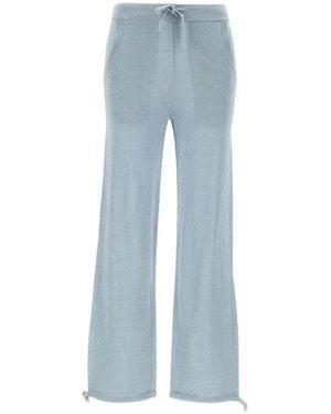 Kangra Drawstring-Waist Knitted Pants - Blue