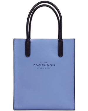 Smythson Bolso Shopper Kingly Mini - Azul