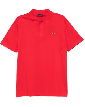 Paul & Shark Short-Sleeve Logo-Detail Polo Shirt - Red