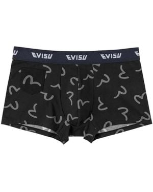 Evisu Seagull-Print Boxer Briefs - Black