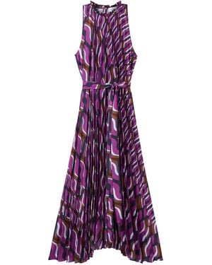 St. John 70's Printed Dress - Purple