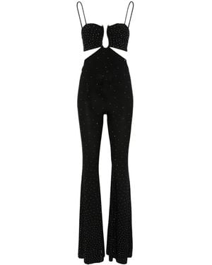 Nissa Rhinestoned Jumpsuit - Black