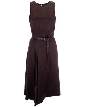 Liu Jo Belted Asymmetric Dress - Purple