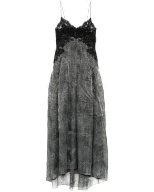 Ermanno Scervino Lace-Trimmed Maxi Dress - Black